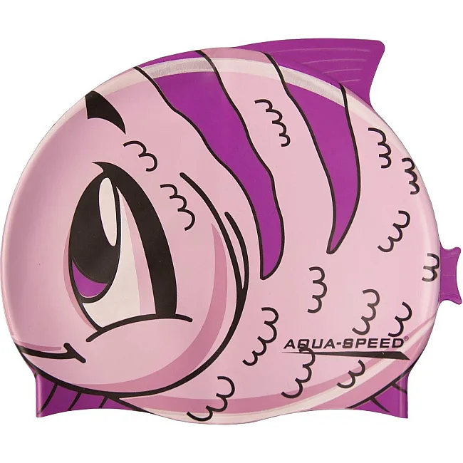 Шапочка для плавания детская Aqua Speed ​​ZOO FISH 5528 розовая рыбка