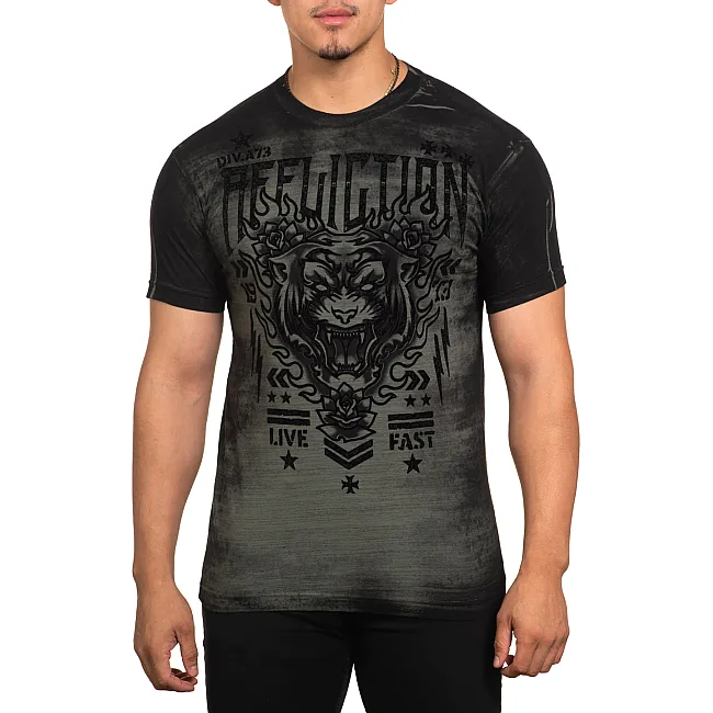 Футболка мужская AFFLICTION Phantom Dawn A25796 Olive