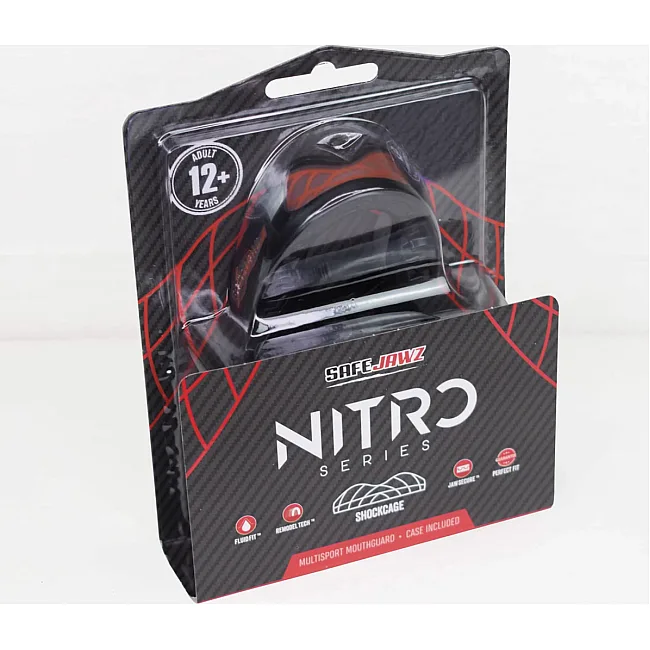 Капа для бокса SafeJawz Nitro Series Black and Red Adult
