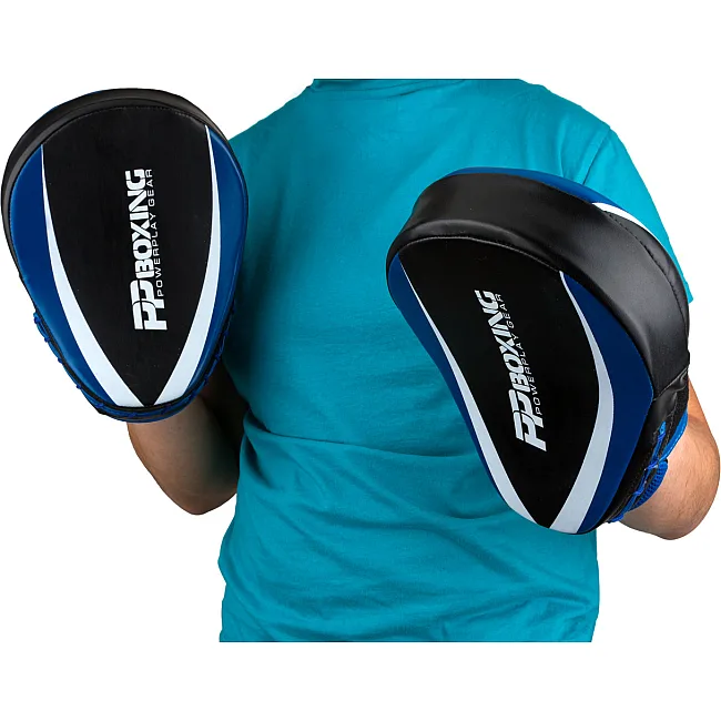 Лапы для бокса POWERPLAY 3050 Черно-Синие PU 