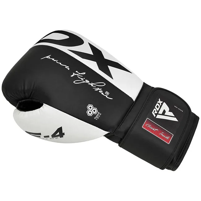 Рукавички для боксу RDX F4 Hook & Loop White Black