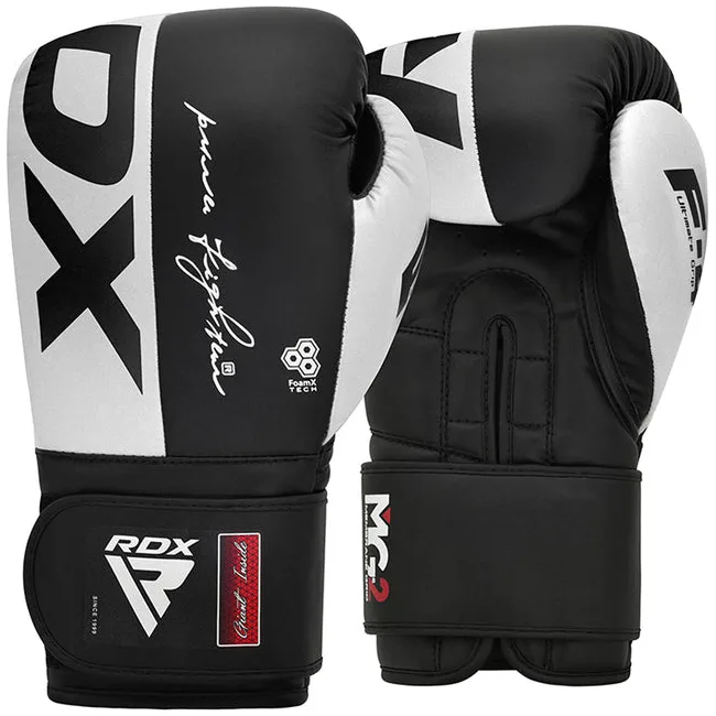 Рукавички для боксу RDX F4 Hook & Loop White Black