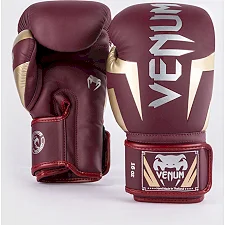 Перчатки для бокса VENUM Elite - Burgundy Gold