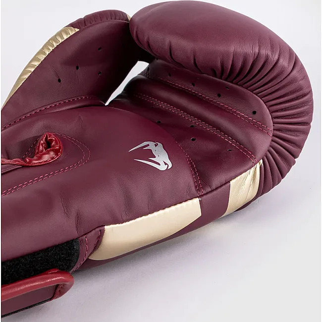 Перчатки для бокса VENUM Elite - Burgundy Gold