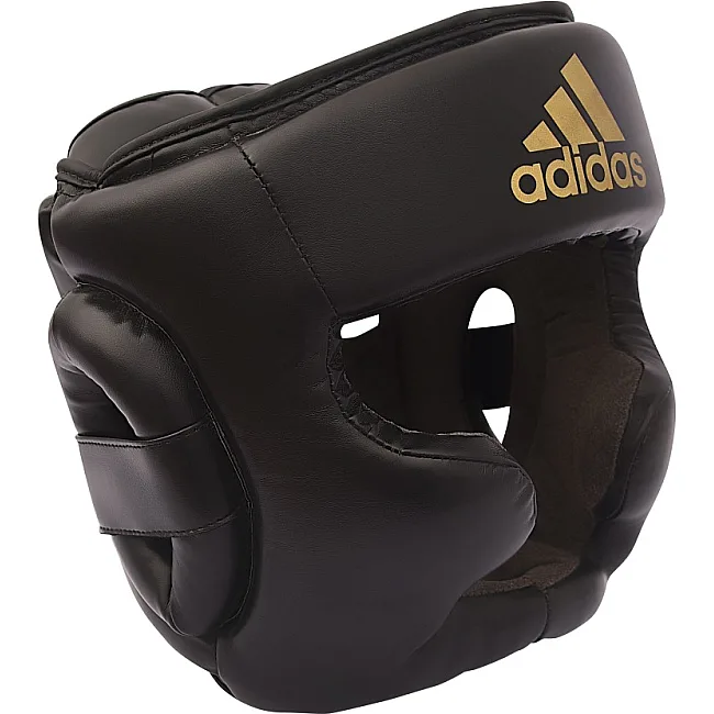 Шлем для бокса Speed Super Pro Training Extra Protect (черный-золотой) ADIDAS ADISBHG041