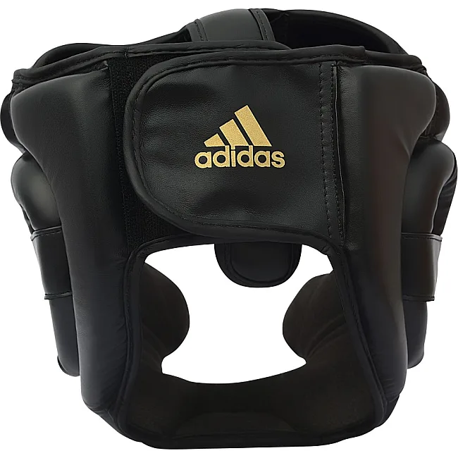 Шлем для бокса Speed Super Pro Training Extra Protect (черный-золотой) ADIDAS ADISBHG041