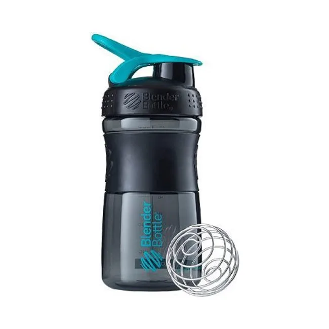 Спортивный шейкер-бутылка BLENDERBOTTLE SportMixer Flip 20oz/590мл Black/Teal