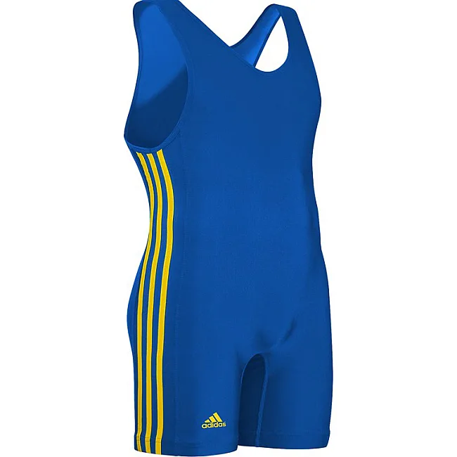 Трико для боротьби Adidas 3 Stripe (синій, aS-102s-Royal\Gold)