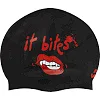 Двухсторонняя шапочка для плавания силиконовая для взрослых MADWAVE It bites reversible M055430 (Черный-золотой)