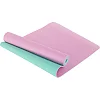 Коврик для йоги и фитнеса TPE двухслойный ZELART FI-1515 183x61x0,4см (Розовый-мятный)