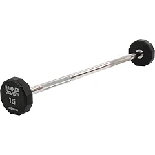 Штанга неразборная с фиксированным весом прямая PEV HAMMER STRENGHT TA-9979-15 (Черный)