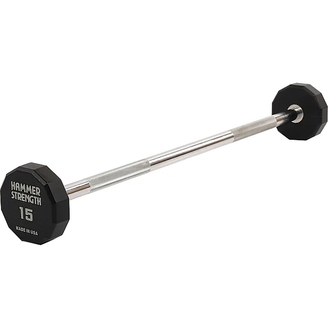 Штанга неразборная с фиксированным весом прямая PEV HAMMER STRENGHT TA-9979-15 (Черный)