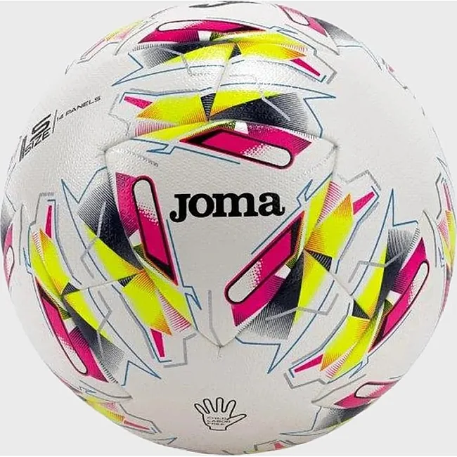 Футбольний м'яч Joma DINAMIC V білий, жовтий, рожевий 5