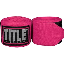 Бинты боксерские эластичные TITLE Boxing Fight Back Semi-Elastic 4,5м Розовые
