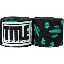 Бинты боксерские эластичные TITLE Boxing Print Mexican Stile Cactus 4.5м