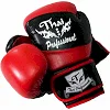 Боксерские перчатки Thai Professional BG7 Черные с красным Боксерские перчатки Thai Professional BG7 Черные с красным