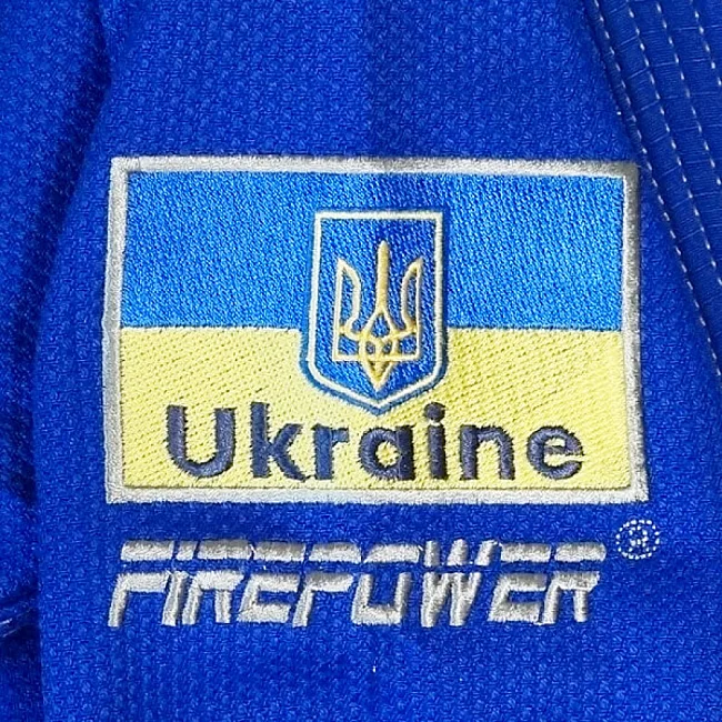 Кимоно детское для бразильского Джиу-Джитсу Firepower Ukraine Синее