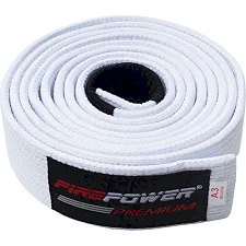 Пояс для Бразильского Джиу-Джитсу FirePower Premium Белый