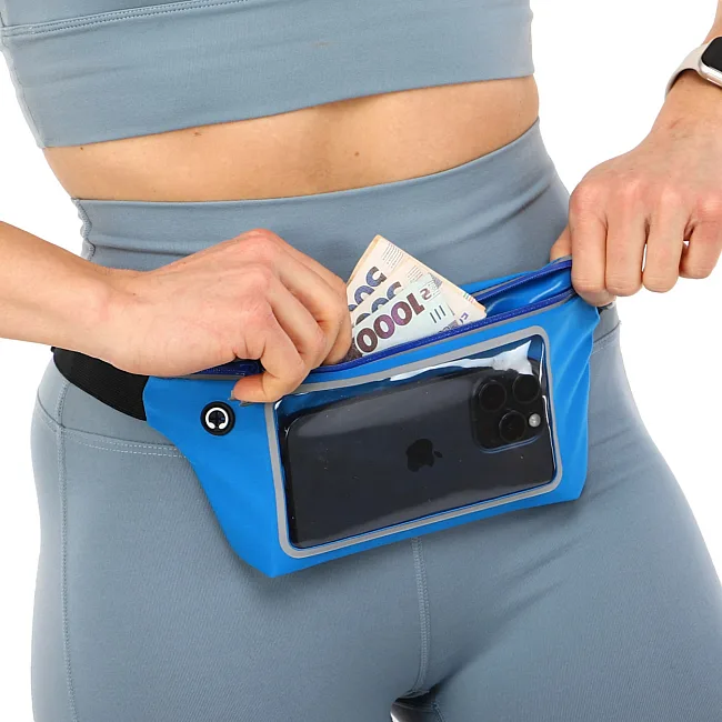 Сумка на пояс спортивная для бега с сенсорным экраном RUNNING WAISTPACK SP-SPORT
 GA-507 (Лимонный)