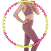 Обруч для похудения массажный разборной Хула Хуп
 SPORT HOOP JS-6013 8 секций
-лимонный