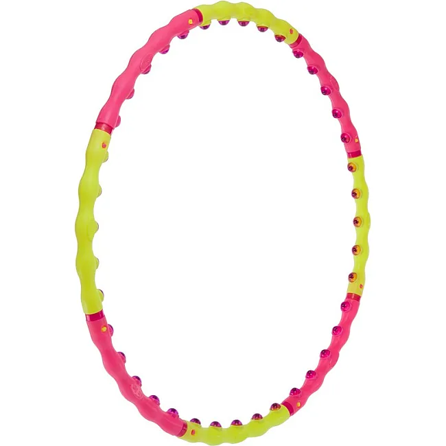 Обруч для похудения массажный разборной Хула Хуп
 SPORT HOOP JS-6013 8 секций
-лимонный