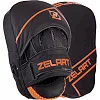Лапа боксерская изогнутая тренировочная кожа ZELART VL-3148 25x18x5см 2штуки (Черный-оранжевый)