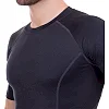 Футболка компрессионная с коротким рукавом мужская LIDONG LD1102 (Черный-салатовый)