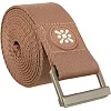 Ремень для йоги с металлической пряжкой BLOOM YOGA STRAP LB7086 183x3,8см (Коричневый)