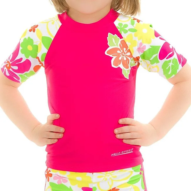 Топ солнцезащитный для девочек Aqua SpeedT-SHIRT FLOWER 2120
