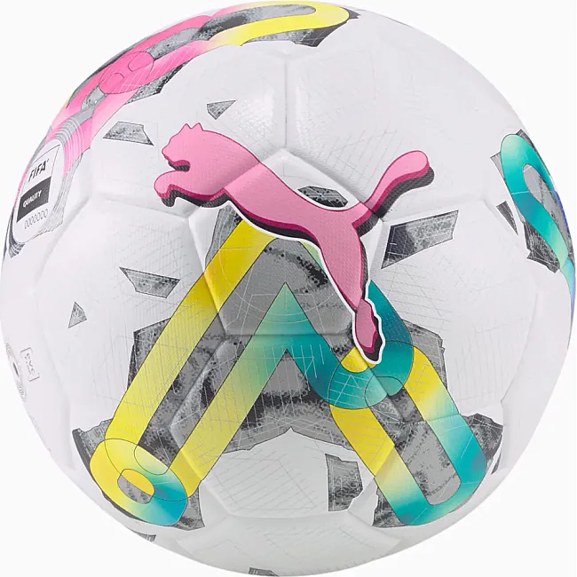 Мяч футбольный PUMA Orbita 3 TB (FIFA Quality) белый, розовый, мультиколор 5