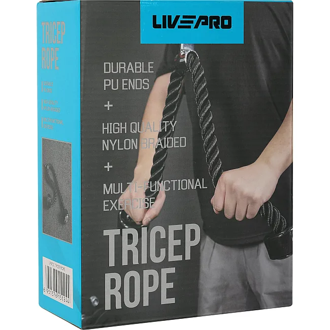 Канат гибкая тяга для трицепса с двойным хватом LiveUp LP8720  длина 70см