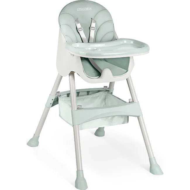 Стільчик для годування зі столиком Ricokids Milo 79 х 62 х 94 см - зелено-білий