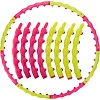 Обруч для похудения массажный разборной Хула Хуп SPORT HOOP JS-6013 8 секций-лимонный