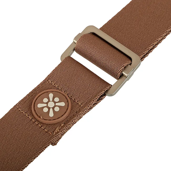 Ремень для йоги с металлической пряжкой BLOOM YOGA STRAP LB7086 183x3,8см (Коричневый)
