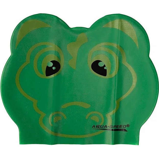 Шапочка для плавания детская Aqua Speed ​​ZOO LATEX CROCODILE 5713 крокодил