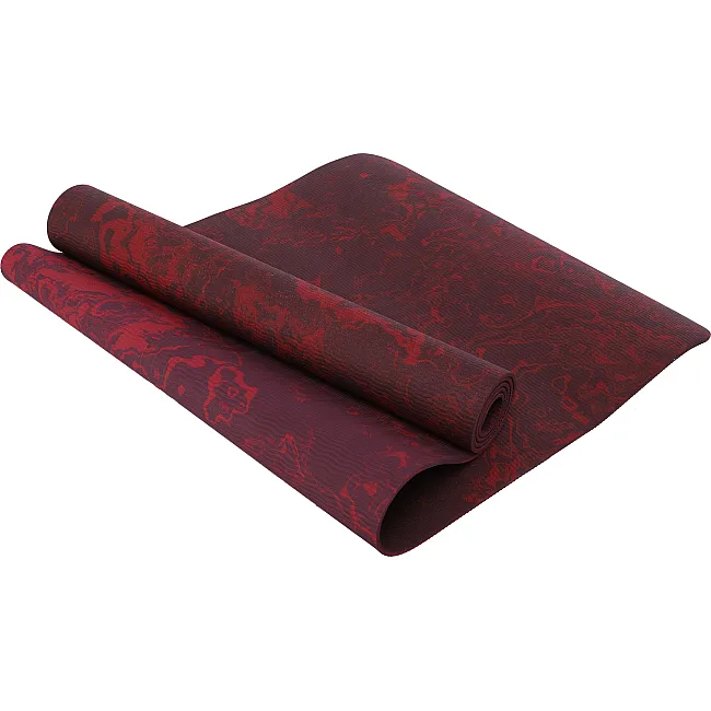 Коврик для йоги и фитнеса TPE SP-SPORT FI-3537 183x61x0,6см (Фиолетовый-розовый)
