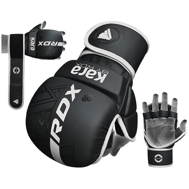 Перчатки для рукопашного боя ММА RDX F6 KARA Matte White Plus