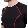 Футболка компрессионная с коротким рукавом мужская LIDONG LD1102 (Черный-салатовый)