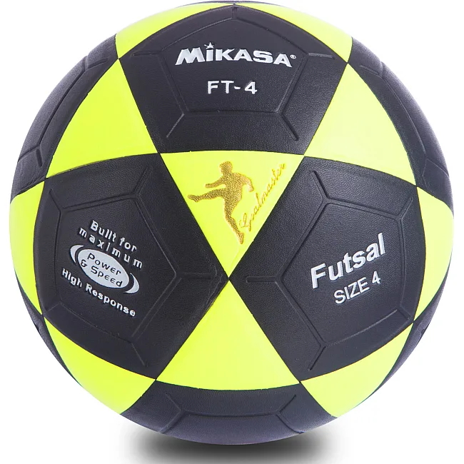 Мяч футзальный SP-SPORT FB-0450 №4 (Черный-салатовый)