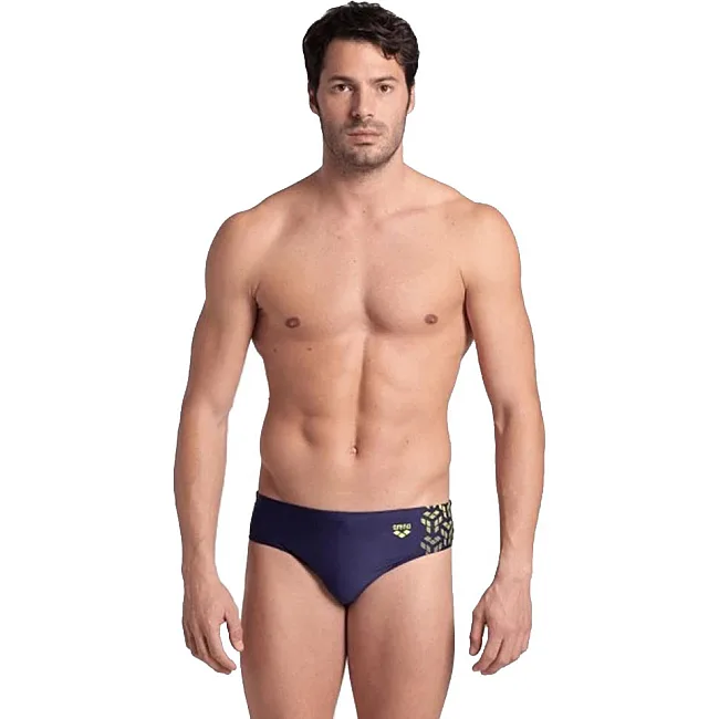Плавки-сліпи для чоловіків Arena KIKKO V SWIM BRIEFS темно-синій, жовтий