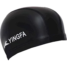 Шапочка для бассейна текстильная с покрытием PU YINGFA C0078 (Черный)
