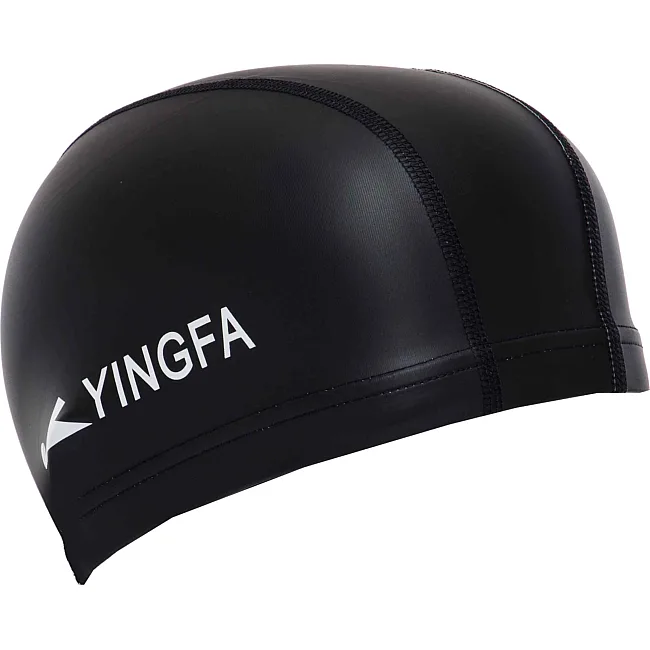 Шапочка для бассейна текстильная с покрытием PU YINGFA C0078 (Черный)