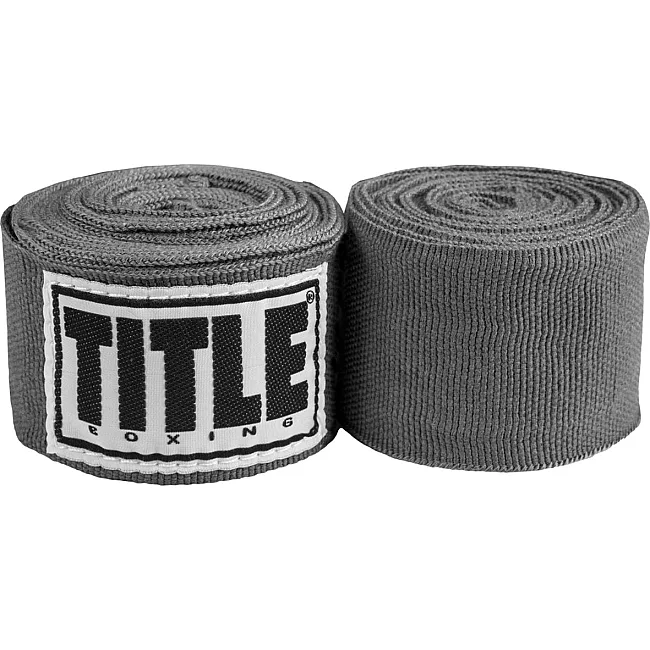 Бинты для бокса TITLE Boxing Select 180" Semi Elastic Mexican Grey (4.5м.)