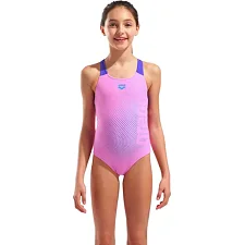 Купальник закрытый для девочек Arena DIM LIGHT SWIMSUIT SWIM PRO BA розовый, фиолетовый
