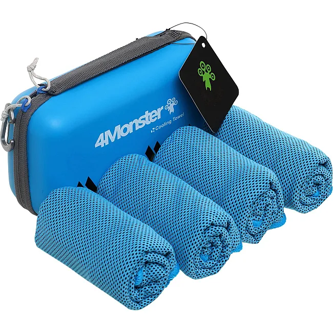 Комплект полотенец спортивных охлождающих COOLING TOWEL 4MONSTER B-ECT 4шт (Синий)