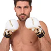Распродажа! Перчатки Крабы спаринговые для MMA ZELART BO-3393 (Черный-белый)