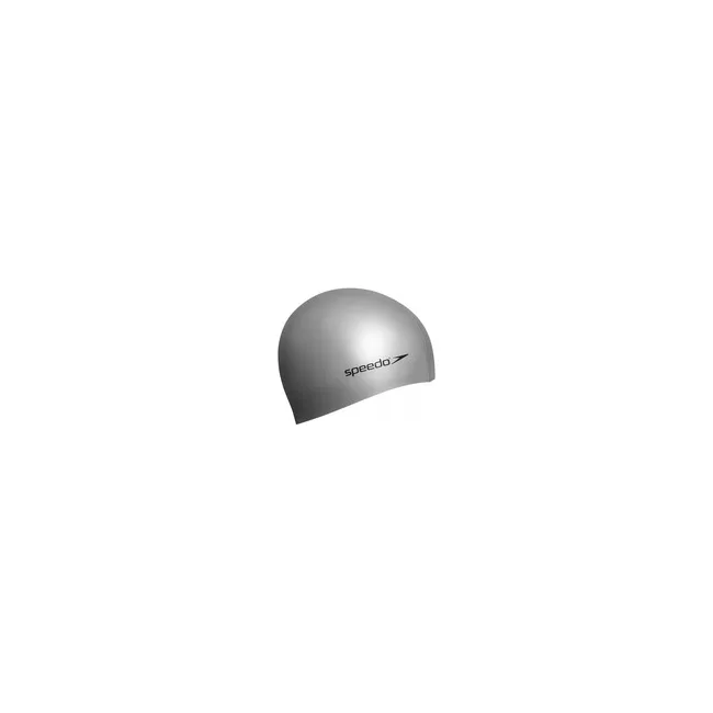 Шапка для плавания Speedo FLAT SILICONE CAP AU серебристый OSFM