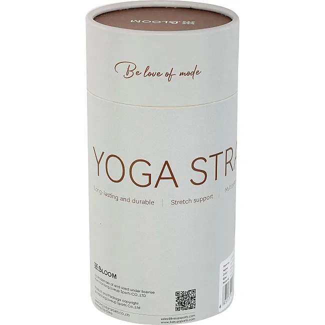 Ремень для йоги с металлической пряжкой BLOOM YOGA STRAP LB7086 183x3,8см (Коричневый)