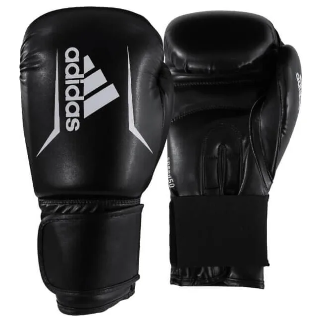Боксерські рукавички Adidas Speed 50 (чорний-білий, ADISBG50)