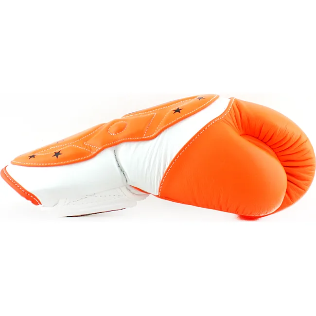Перчатки для бокса TWINS Velcro Extra Design BGVL6-MK White Orange